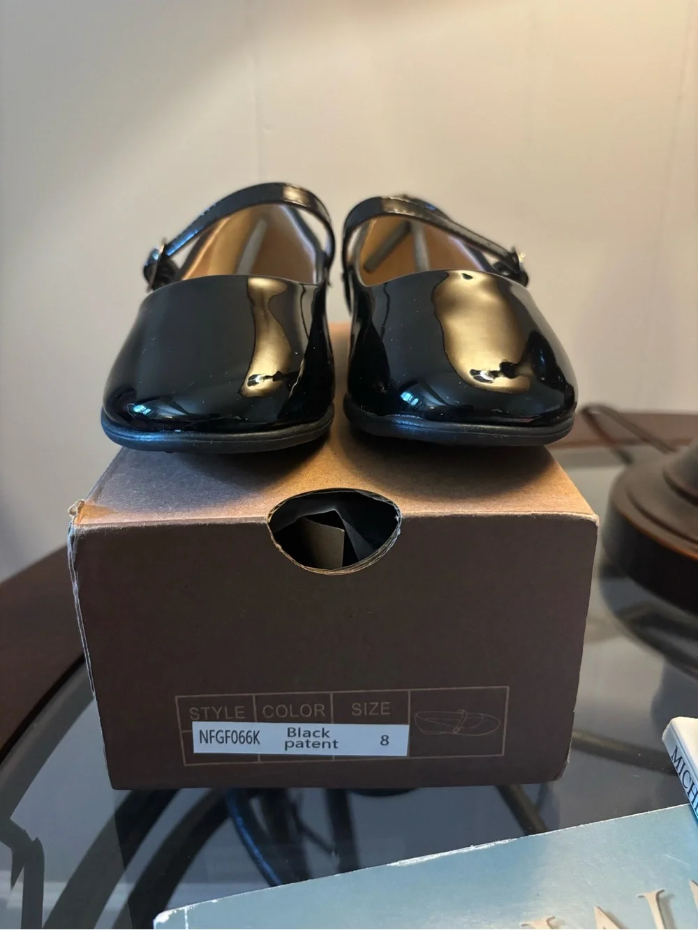 Girls Black Patent Mary Jane Shoes NIB